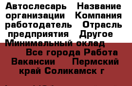 Автослесарь › Название организации ­ Компания-работодатель › Отрасль предприятия ­ Другое › Минимальный оклад ­ 25 000 - Все города Работа » Вакансии   . Пермский край,Соликамск г.